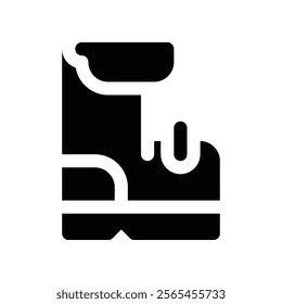 boot shoes icon. vector glyph icon for your website, mobile, presentation, and logo design.