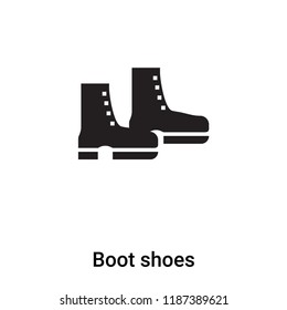 Boot shoes icon vector isolated on white background, logo concept of Boot shoes sign on transparent background, filled black symbol