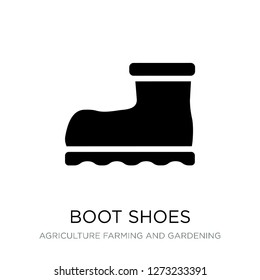 boot shoes icon vector on white background, boot shoes trendy filled icons from Agriculture farming and gardening collection, boot shoes simple element illustration