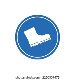 boot sign on white background