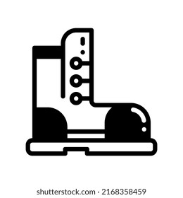 boot solid style icon. vector illustration for graphic design, website, app. EPS 10
