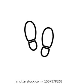 boot trail. vector flat illustration