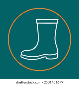 Boot trendy icon competent abstract beautiful vector illustration colorful artwork design.eps