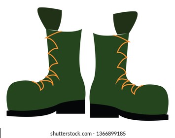 A soldier’s boot vector or color illustration