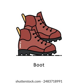 Boot vector   Filled outline Design illustration. Symbol on White background EPS 10 File