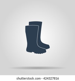 Boot vector icon. Concept illustration for design.