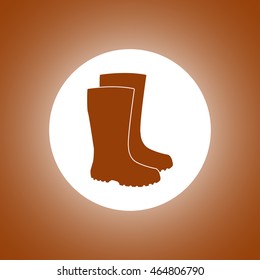 Boot vector icon. Concept illustration for design.