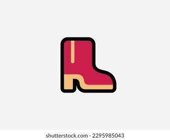 Woman’s Boot vector icon. Emoji illustration. Isolated Woman’s Boot vector emoticon