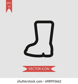 Boot vector icon, illustration symbol