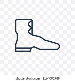 Boot vector icon isolated on transparent background, Boot logo concept