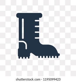 Boot vector icon isolated on transparent background, Boot transparency concept can be used web and mobile