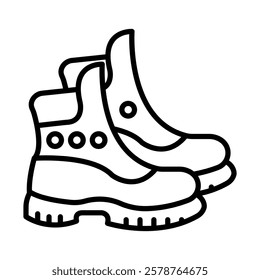 Boot Vector Line Icon Design
