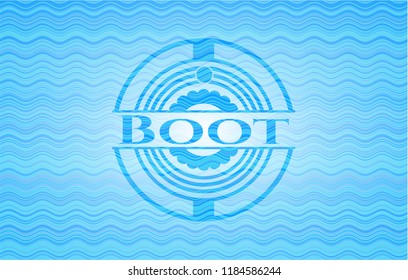 Boot water concept emblem background.