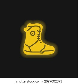 Bootgelbes leuchtendes Neonsymbol