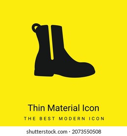 Boot With Zipper minimal bright yellow material icon