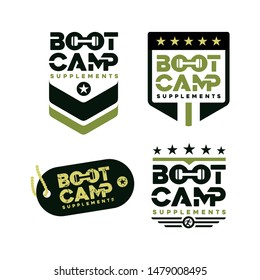 BOOTCAMP Badge Logo Theme In 4 Different Design 