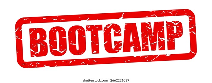" Bootcamp " on red stamp