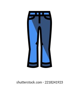 vectores de color de ropa de pantalones de arranque. señal de ropa de pantalones de arranque. ilustración de símbolo aislado