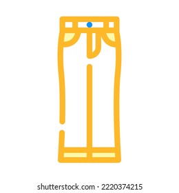 bootcut pants clothes color icon vector. bootcut pants clothes sign. isolated symbol illustration