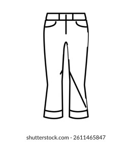 bootcut pants clothes line icon vector. bootcut pants clothes sign. isolated contour symbol black illustration