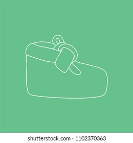 Bootee icon, vector illustration design. Baby collection.