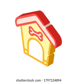 booth for dog isometric icon vector. booth for dog sign. isolated symbol illustration