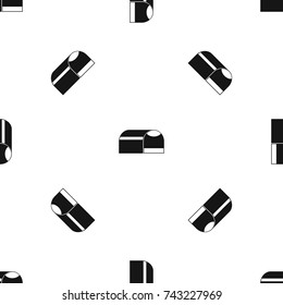 Booth for dog pattern repeat seamless in black color for any design. Vector geometric illustration