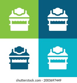 Juego de iconos mínimo de cuatro colores Plano de boquilla