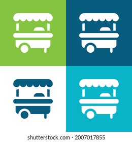 Booth Flat four color minimal icon set