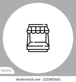 Booth icon sign vector,Symbol, logo illustration for web and mobile