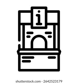 Zowel informatie lijn pictogram vector. Beide informatie teken. Geïsoleerde contour symbool zwart illustratie