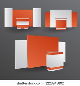 booth or kiosk with wall from front view. for mockup