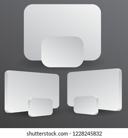 booth or kiosk with wall from front view. for mockup