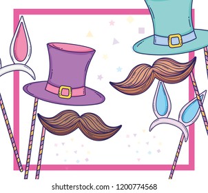 Booth props cartoons