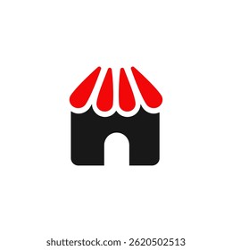 Diseño de logotipo de Vector de tienda de stand
