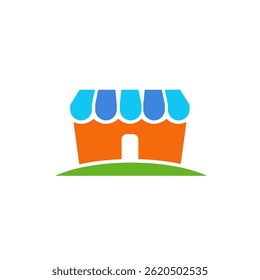 Booth shop store vector logo design