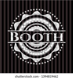 Booth silvery emblem. Vector Illustration. Mosaic.