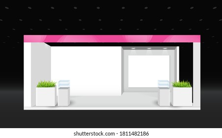 Booth template. corporate identity. creative exhibition stand vector illustration design.