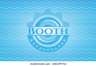 Booth water concept badge background. Vector Illustration. Detailed.