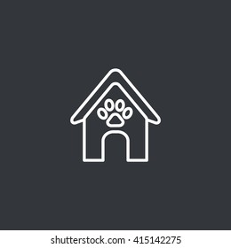 Booths for dogs icon.