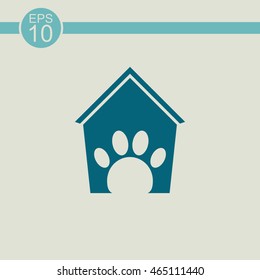 Booths for dogs icon.