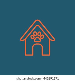 .Booths for dogs icon Vector
