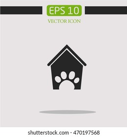 Booths for dogs icon.doghouse care icon vector
