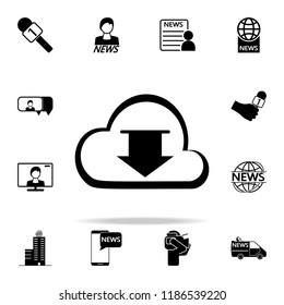 booting from the cloud icon. Media icons universal set for web and mobile