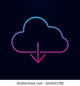 Booting from the cloud nolan icon. Simple thin line, outline vector of web icons for ui and ux, website or mobile application