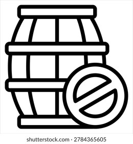 Bootlegging Single Icon Line Black