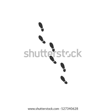 Bootprints icon flat. Illustration isolated vector sign symbol