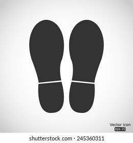 bootprints vector icon
