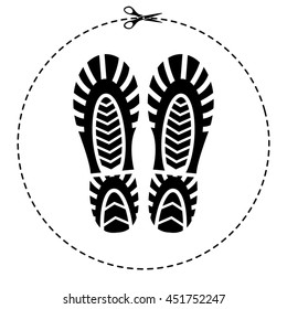 bootprints vector icon