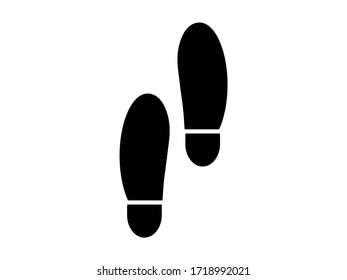 Bootprints vector icon. black illustration